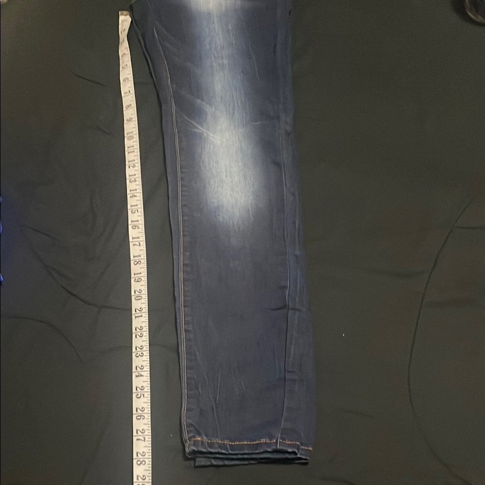 VIP Blue Jeggings with Stretch and Faded Design - Picture 5 of 5